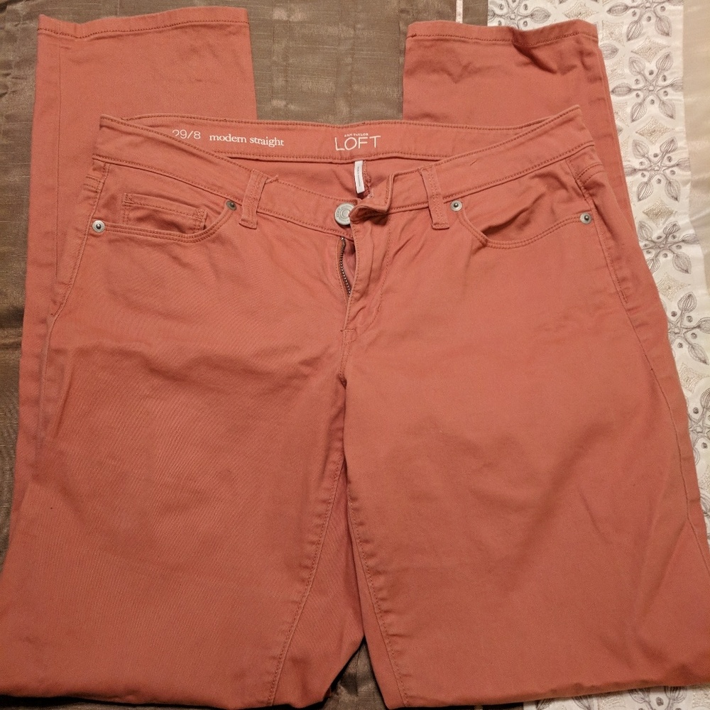 LOFT Soft Orange Jeans